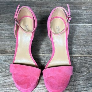 Michael Kors hot pink leather high heels